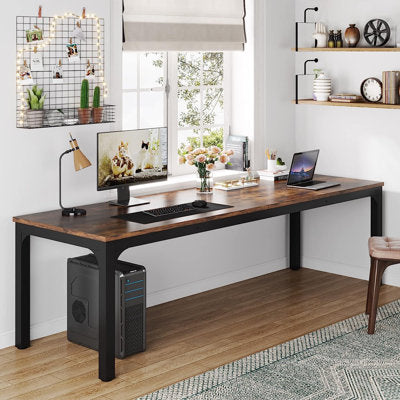 Luxury Arts Alyzia 78.8'' W Rectangle Computer Desk