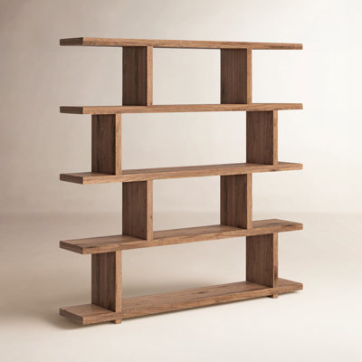 Annora Wood Etagere Bookcase with 10 Shelves - 10 Shelves