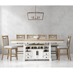 6 Seater Dining Set with Self-Storing Butterfly Leaf & Versatile Storage