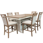 6 Seater Dining Set with Self-Storing Butterfly Leaf & Versatile Storage