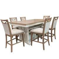 6 Seater Dining Set with Self-Storing Butterfly Leaf & Versatile Storage