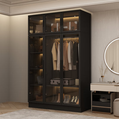Brienne 6-Door Armoire with Integrated Lighting