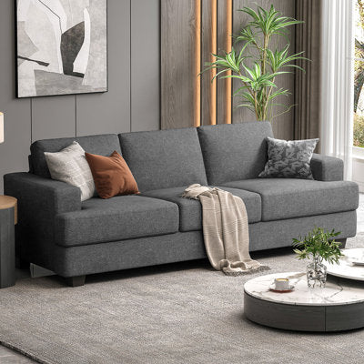 Brooklington Upholstered Sofa in Gray Polyester