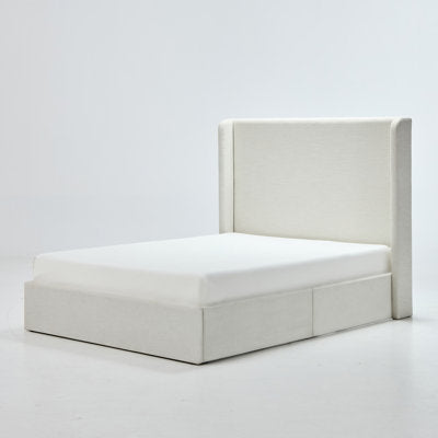 Carmen Upholstered Wingback Bed (Queen) - Luxury Arts