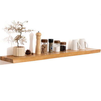 Carsin Irregular Reclaimed Elm Floating Wall Shelf - Wall Shelf