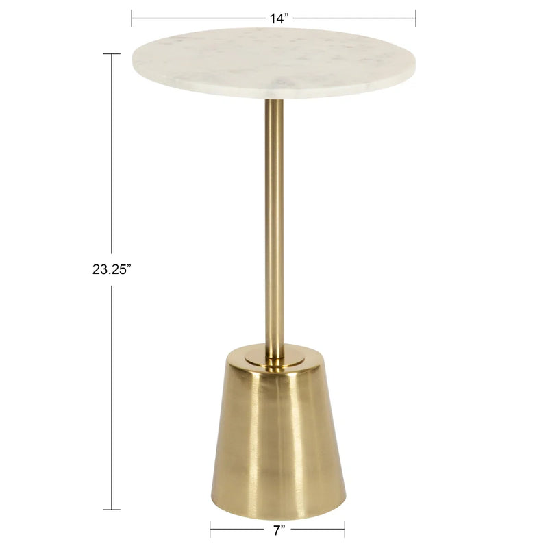 Cemil Marble Top End Table