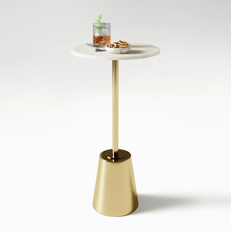 Cemil Marble Top End Table