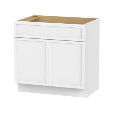 Colton 36" Freestanding Shaker Bathroom Vanity Cabinet with 2 Doors, No Countertop, Ready - Vanity Cabinet