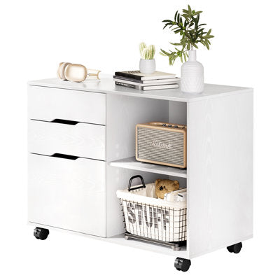 Corwynn 30.8" W 3-Drawer Soft-Close Mobile Lateral File Cabinet