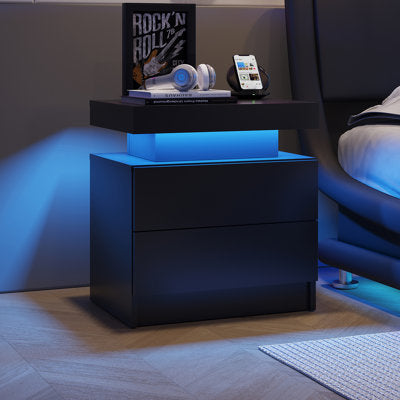 Desassure 20" W Nightstand with LED Mood Lighting