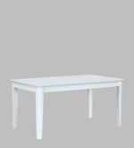 Solid Wood 6 Seater Dining Set in White Finish