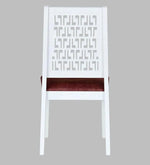 Solid Wood 6 Seater Dining Set in White Finish