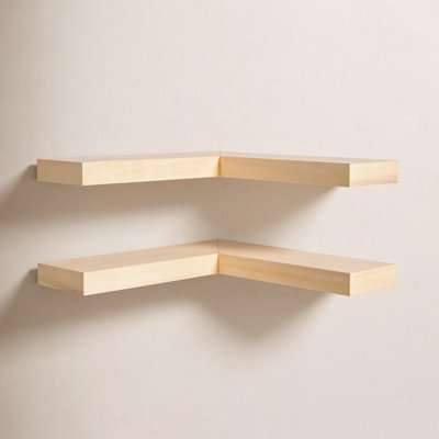Havlock Floating Two-Piece Corner Shelf Set