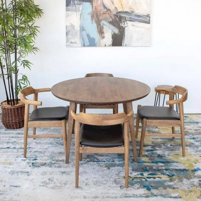 Wooden Dining Table 4+1 Chair , Sheesham Wood Dining Table Set