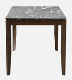 Solid Wood 4 Seater Dining Set In Marble Finish