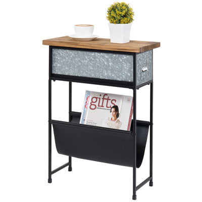 Jeshuah Narrow Metal Free Standing Magazine Rack