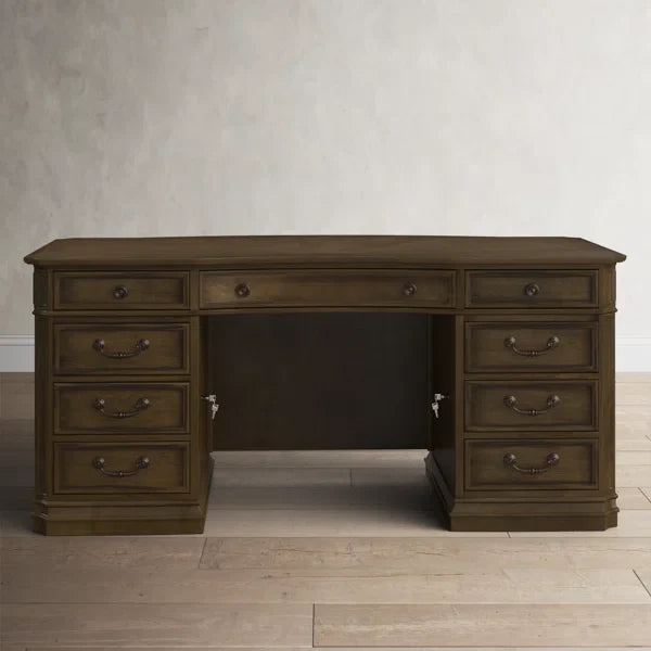 Classic Executive Office Desk with Locking File Drawer