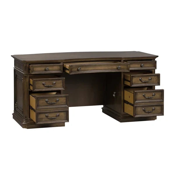 Classic Executive Office Desk with Locking File Drawer