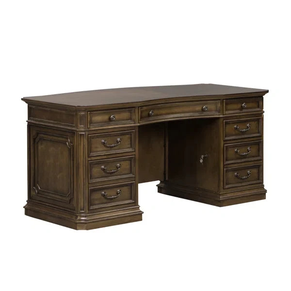 Classic Executive Office Desk with Locking File Drawer
