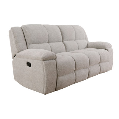 90'' Pillow Top Arm Manual Reclining Sofa in Opal Taupe