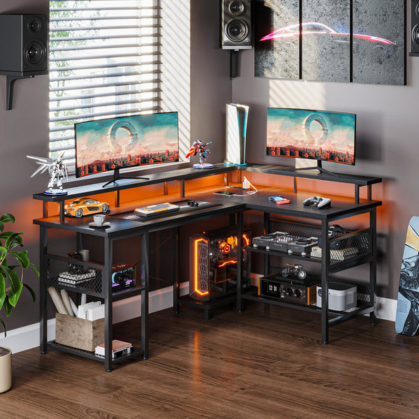 Latarya Reversible L-Shaped Computer Desk
