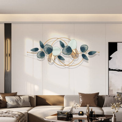 3D Hollow-Out Metal Leaves Wall Decor
