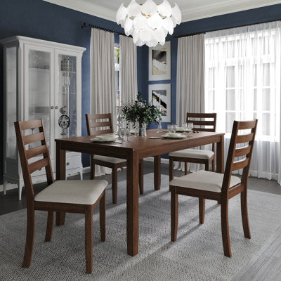 Ocossio 4-Person Solid Wood Dining Set