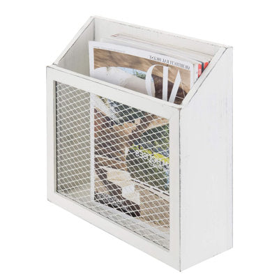 Oshie Solid Wood Free Standing Magazine Rack
