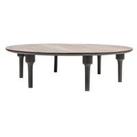 Oversized Round Mango Wood Coffee Table