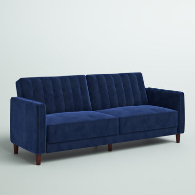 Perdue 81.5" Velvet Square Arm Futon