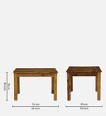 Sheesham Wood 4 Seater Dining Set In Rustic Teak Finish