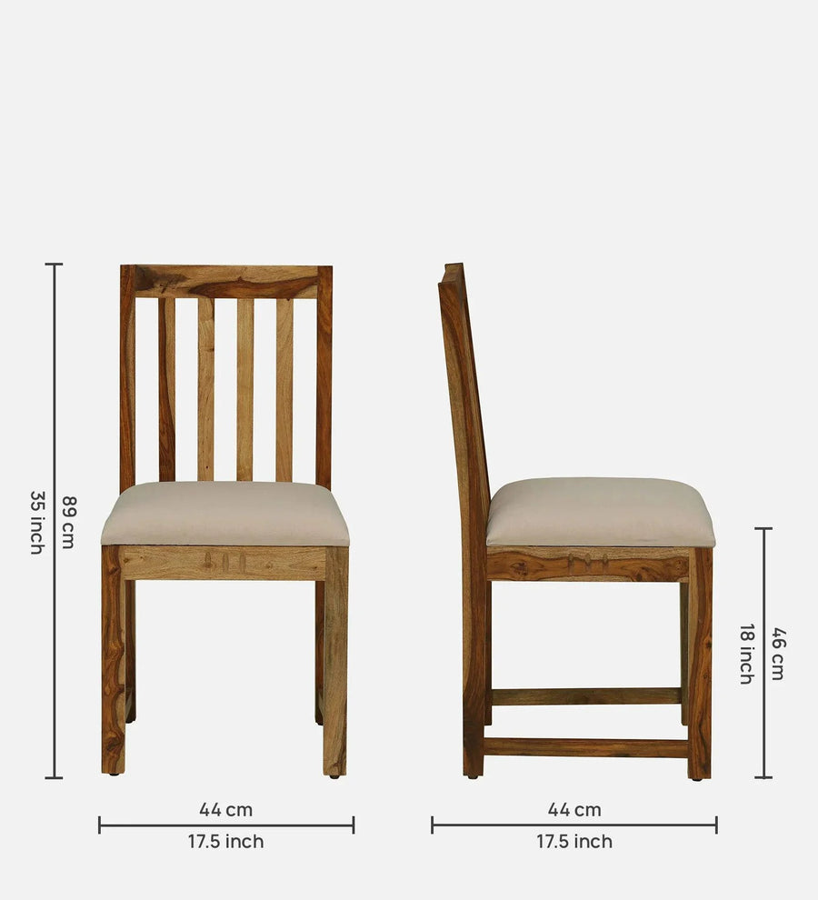Sheesham Wood 4 Seater Dining Set In Rustic Teak Finish