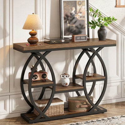 Shirlene 39.4" W 4-Tier Console Table