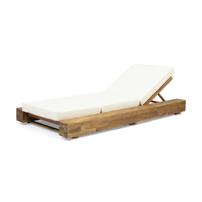 Luxury Arts Tomalin Outdoor Wood Chaise Lounge