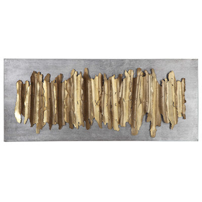 Antique Gold Leaf Layered Metal Wall Decor