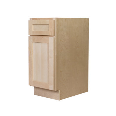 Unfinished Ready To Assemble Solid Wood Shaker Kitchen Base Cabinet — 18″ W × 34.5″ H ×