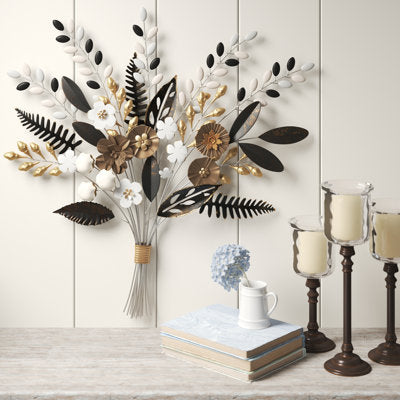 Botanical Bouquet Iron Wall Sculpture