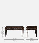 Sheesham Wood 6 Seater Dining Set In Provincial Teak Finish With Bench