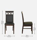 4 Seater with Bench Dining Set in Dark Cappucino Colour