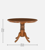 Solid Wood 4 Seater Dining Set in Brown Colour