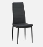 Glass 4 Seater Dining Set in Black Colour