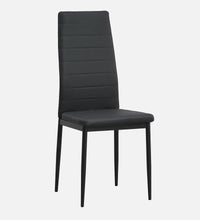 Glass 4 Seater Dining Set in Black Colour