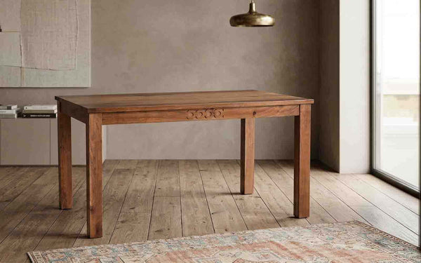 Audi Sheesham Wood 6 Seater Dining Table Set