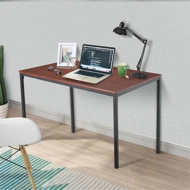 3-Piece Dining Table Set with 2 Benches Wood Table Top