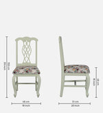 Solid Wood 4 Seater Dining Set In Tulip Finish