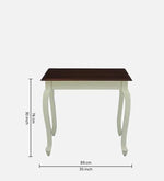 Solid Wood 4 Seater Dining Set In Tulip Finish