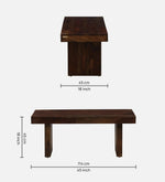 Sheesham Wood 6 Seater Dining Set In Scratch Resistant Provinical Teak Finish With Bench