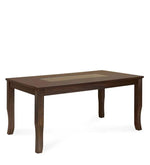6 Seater Dining Set in Walnut Finish