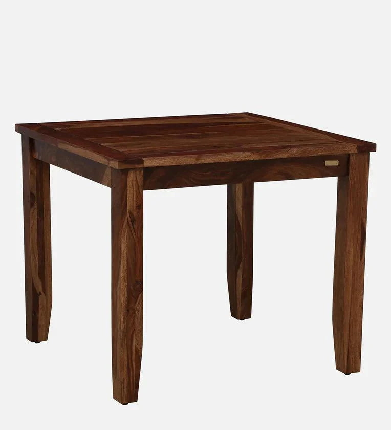Sheesham Wood 4 Seater Dining Set In Rustic Teak Finish