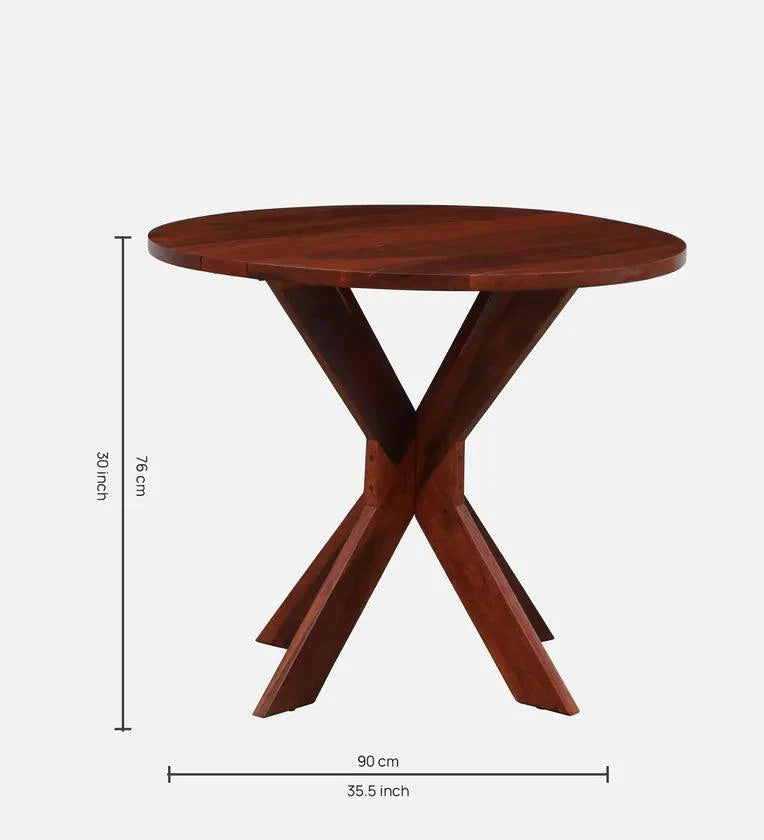 Sheesham Wood 4 Seater Dining Set In Honey Oak Finish